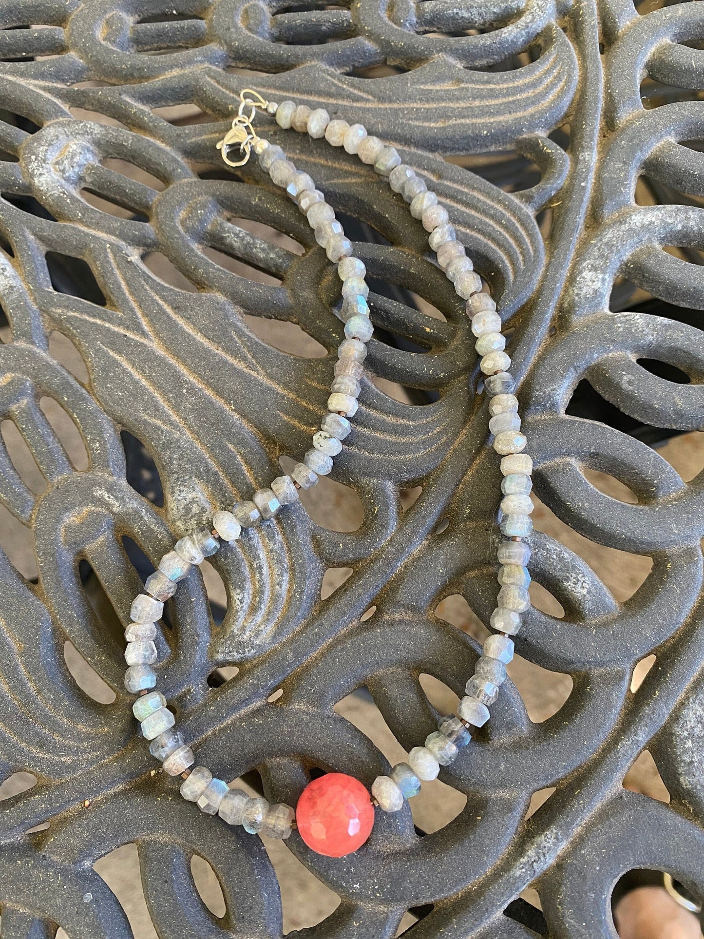 Lively Labradorite and cherry quartz