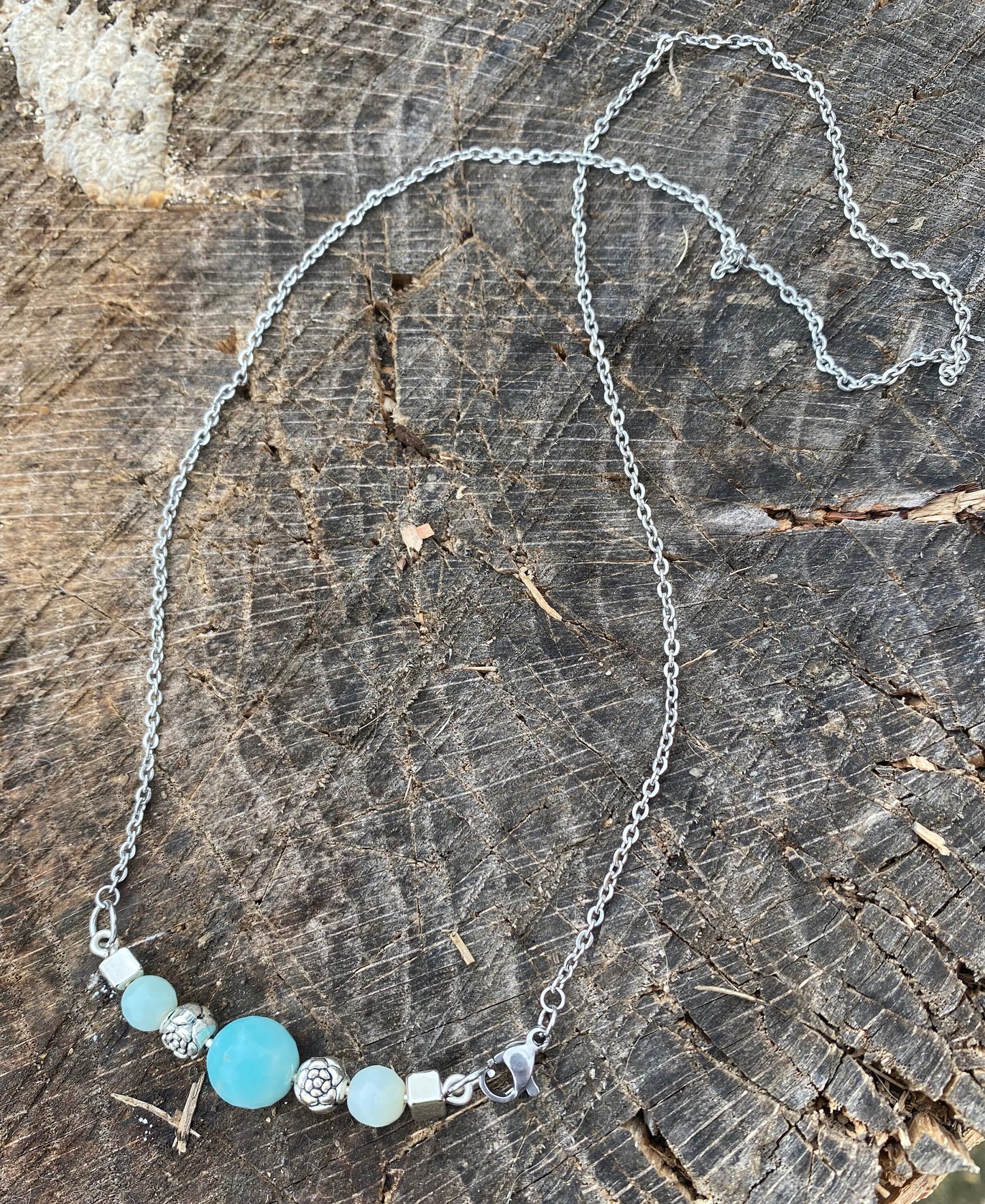 Amazonite Necklace, Amazonite silver Necklace