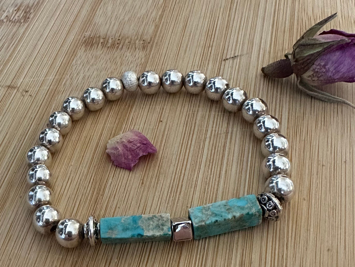 Silver 925 and Natural Turquoise bracelet