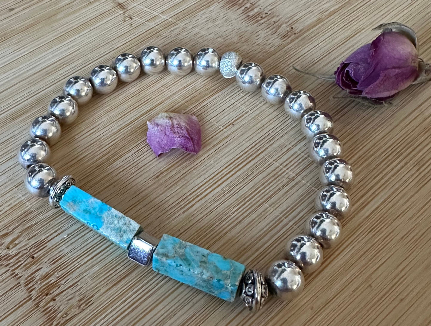 Silver 925 and Natural Turquoise bracelet