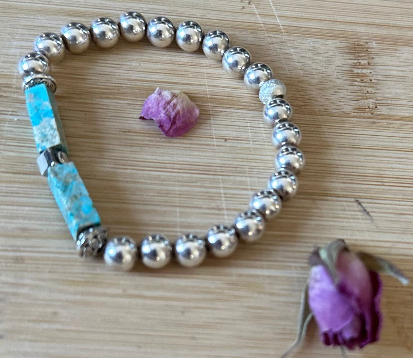 Silver 925 and Natural Turquoise bracelet