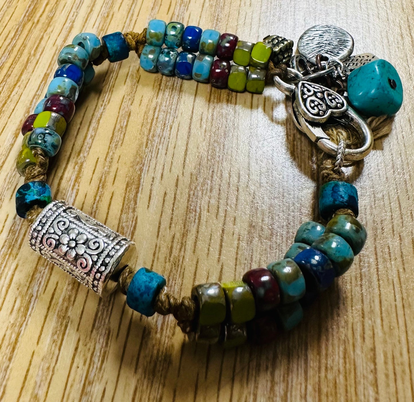 Czech multicolor Boho Bracelet