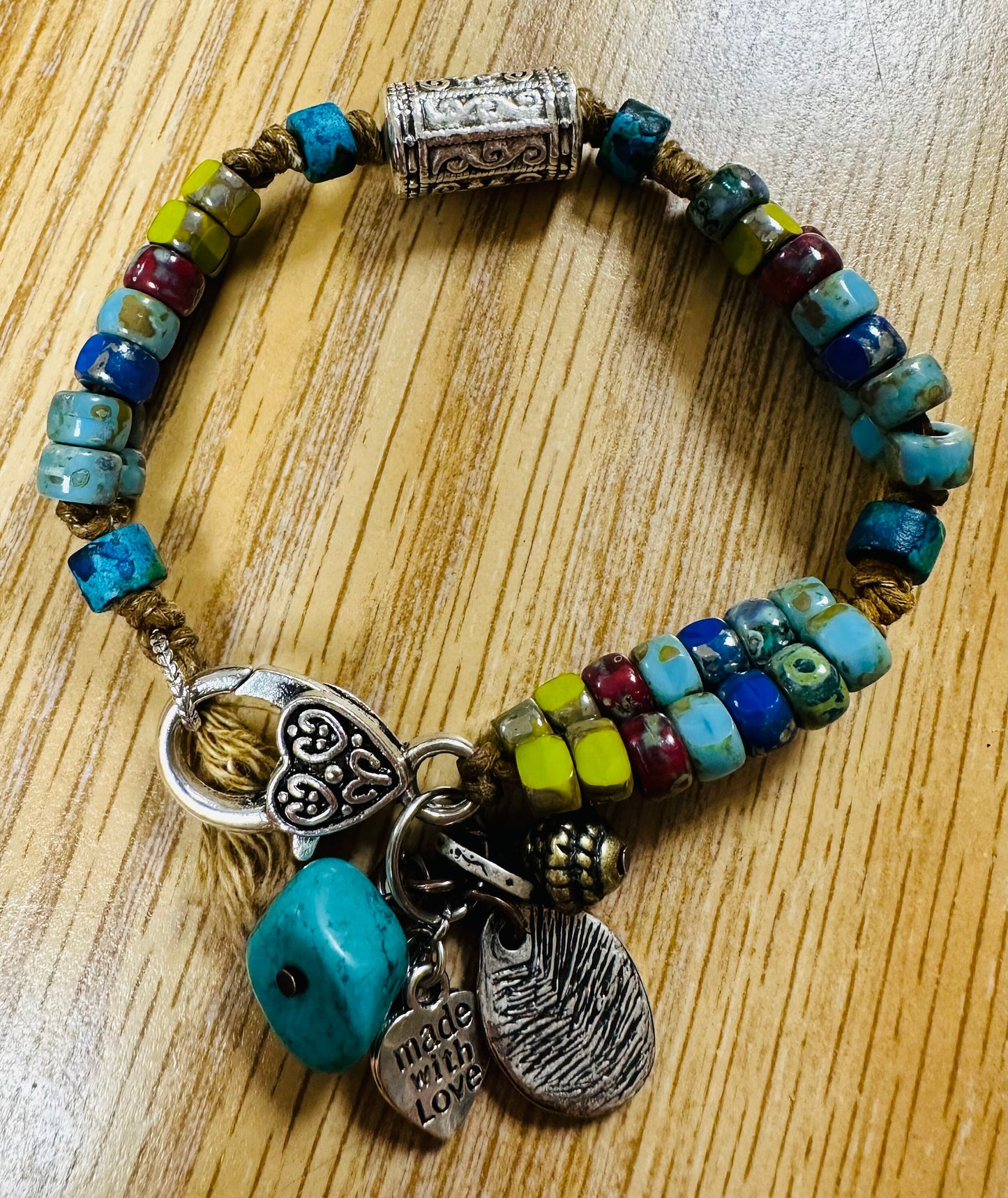 Czech multicolor Boho Bracelet