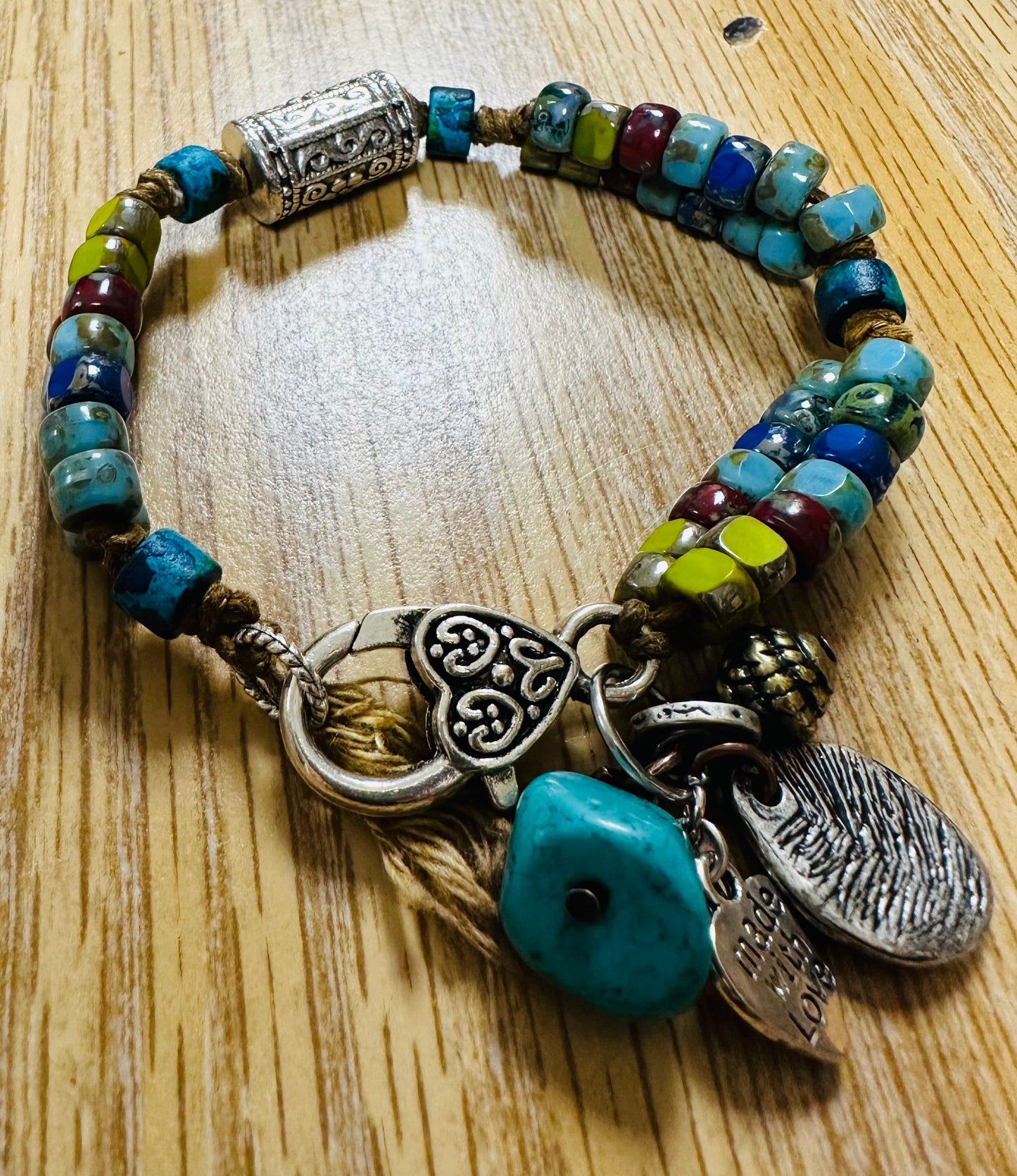 Czech multicolor Boho Bracelet