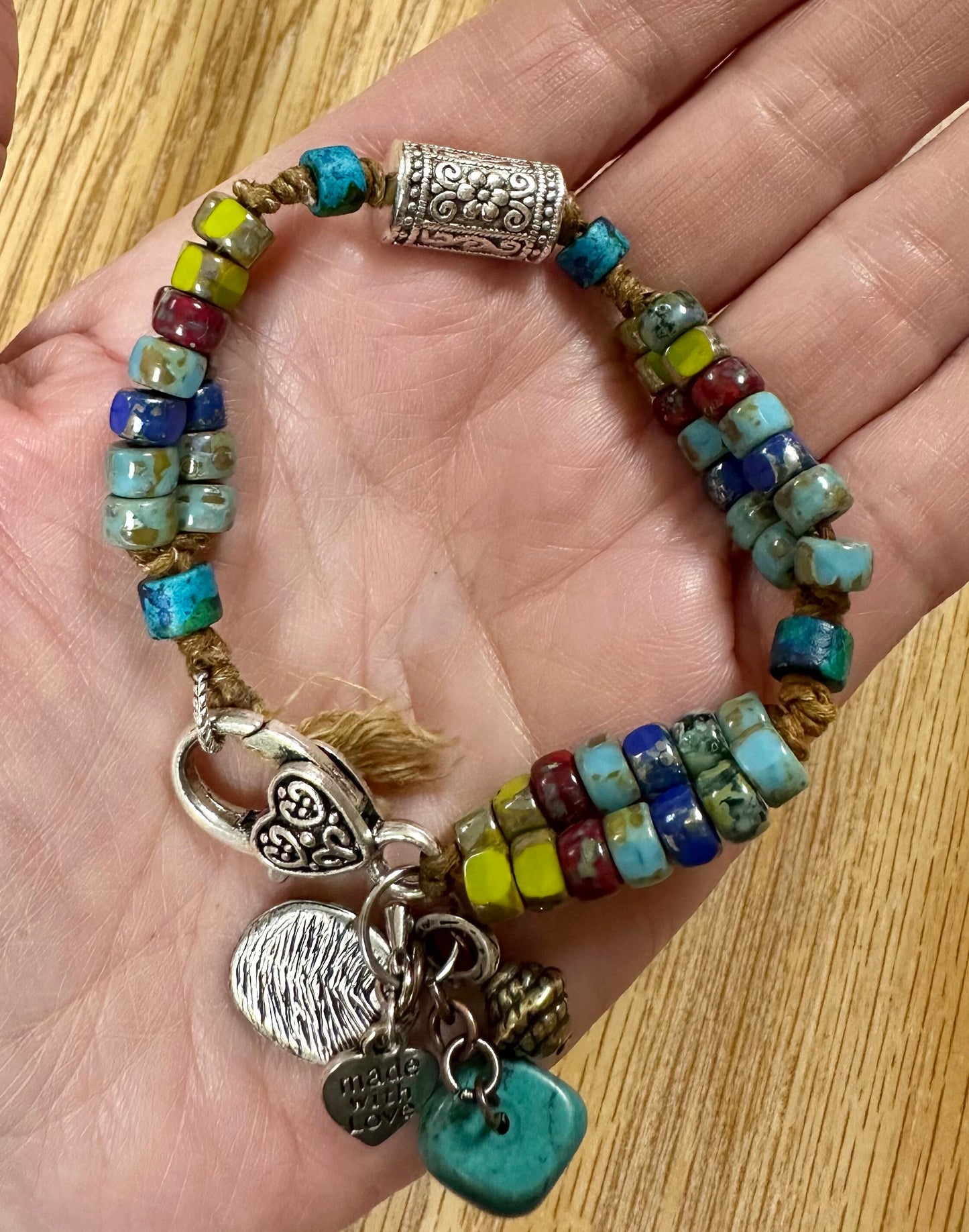 Czech multicolor Boho Bracelet