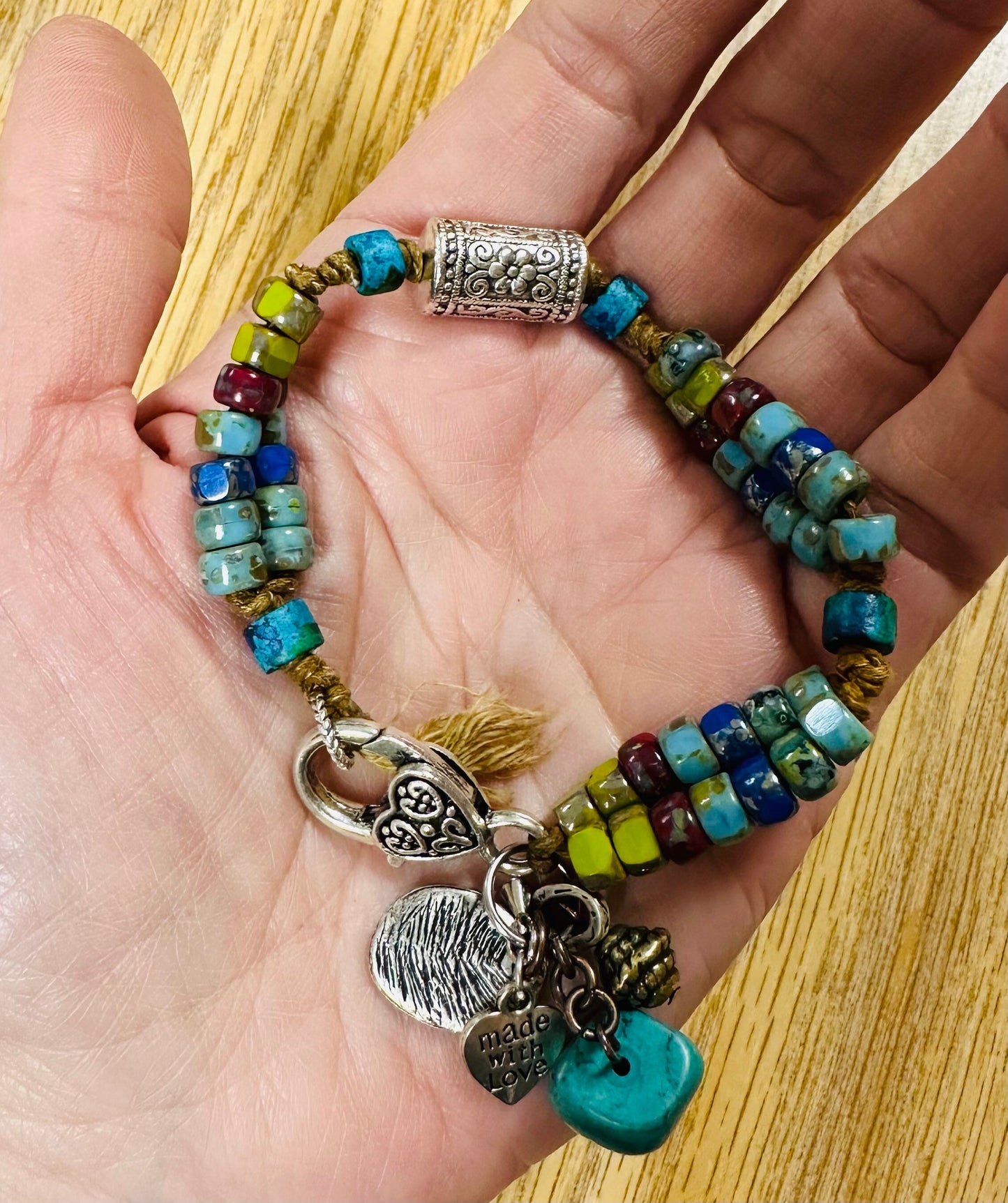 Czech multicolor Boho Bracelet