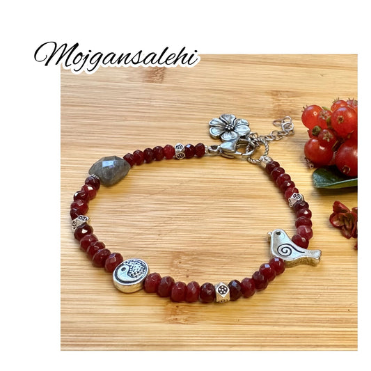 Faceted Garnet bracelet